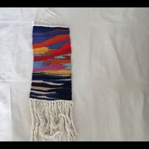COPY - OOAK handmade woven wall hanging tapestry “Sunset”. A0003